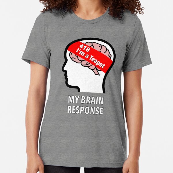 My Brain Response: 418 I am a Teapot Tri-Blend T-Shirt product image