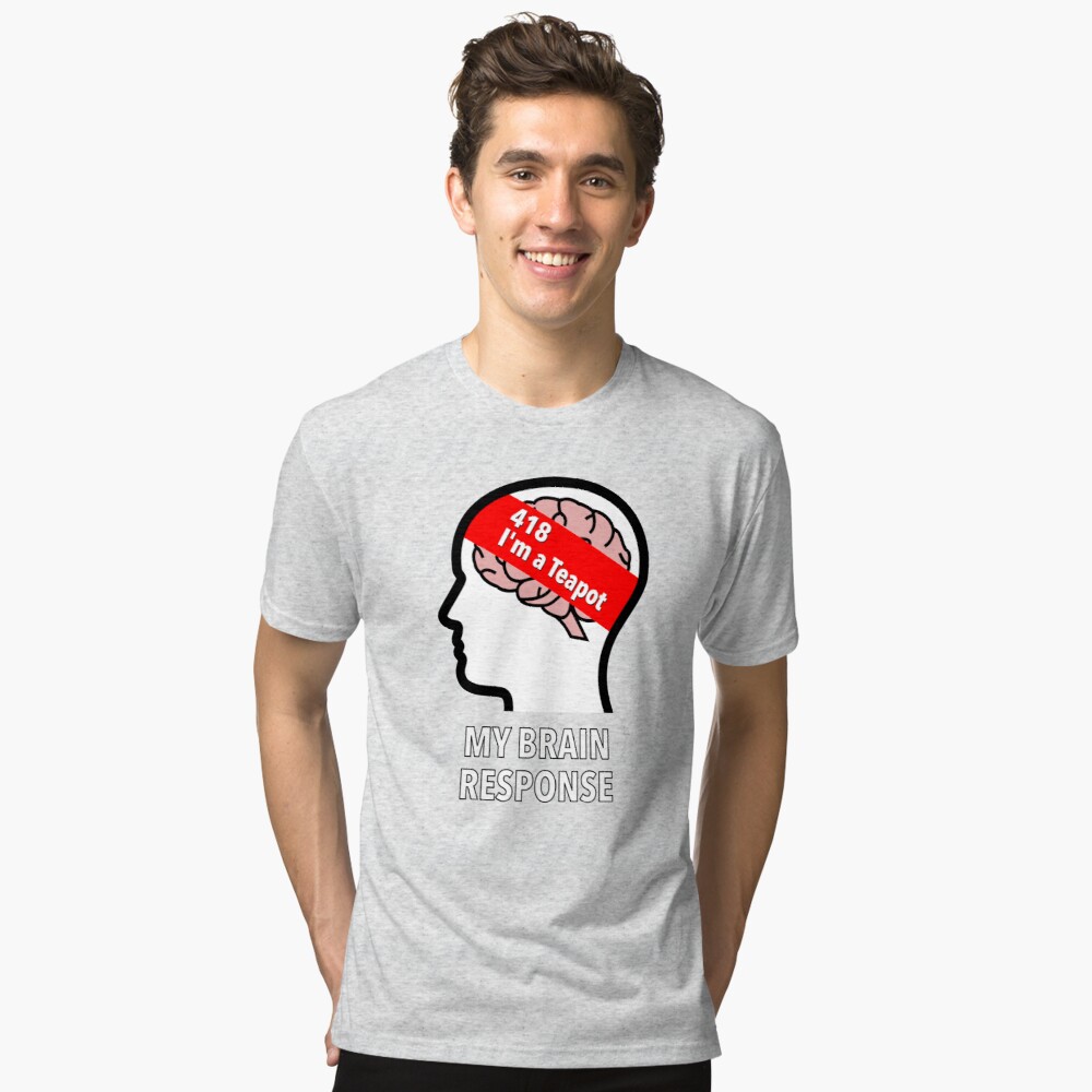 My Brain Response: 418 I am a Teapot Tri-Blend T-Shirt