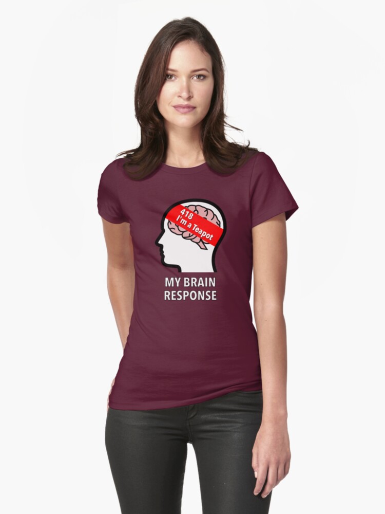 My Brain Response: 418 I am a Teapot Fitted T-Shirt product image