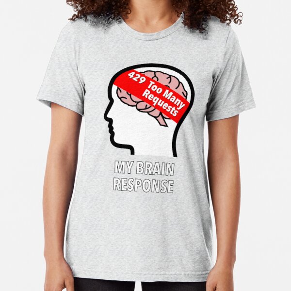 My Brain Response: 429 Too Many Requests Tri-Blend T-Shirt product image