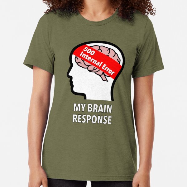 My Brain Response: 500 Internal Error Tri-Blend T-Shirt product image
