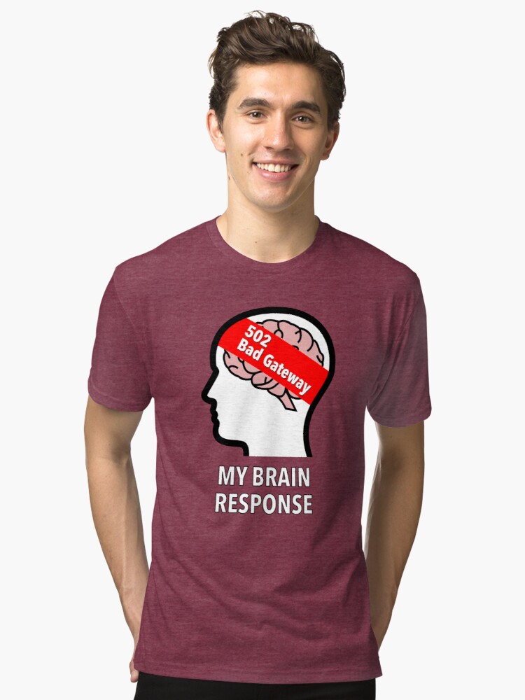 My Brain Response: 502 Bad Gateway Tri-Blend T-Shirt product image