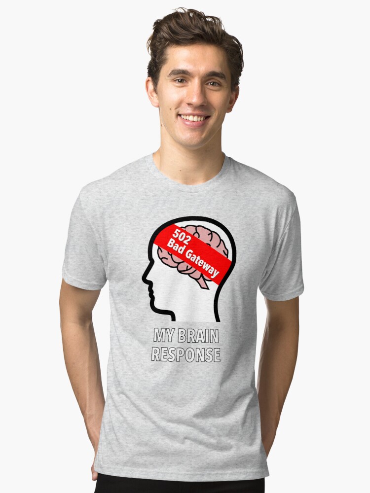 My Brain Response: 502 Bad Gateway Tri-Blend T-Shirt product image