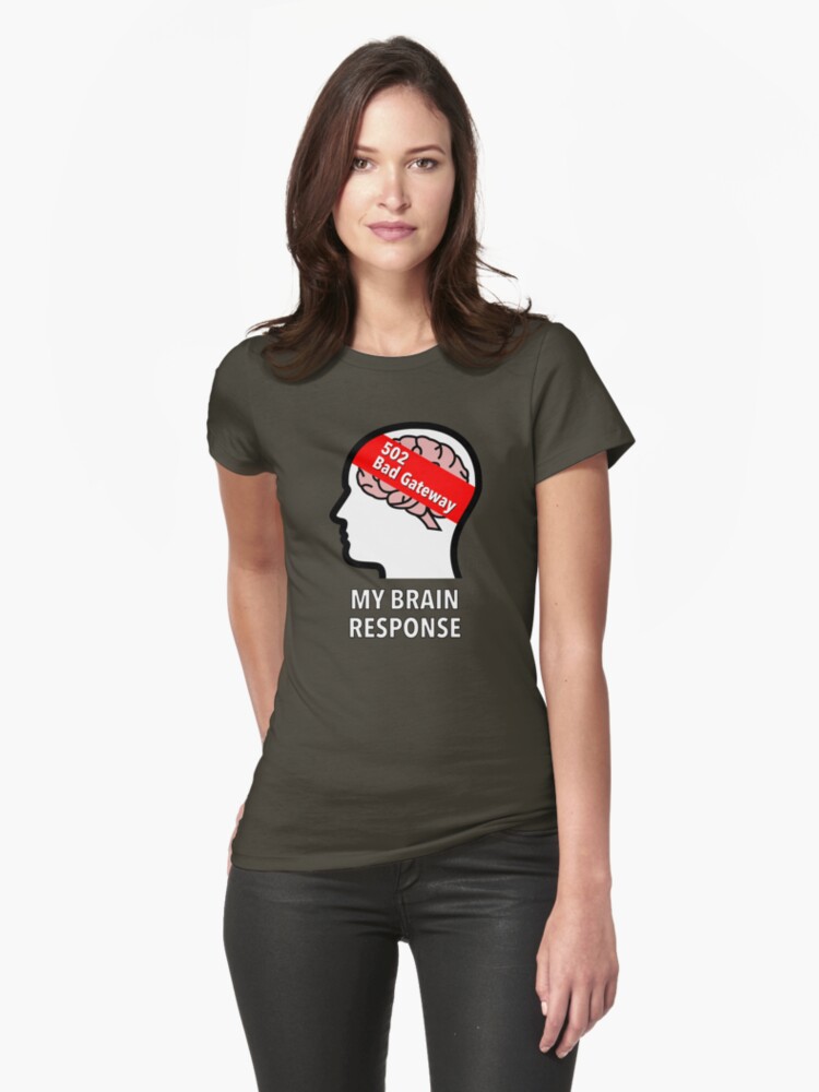 My Brain Response: 502 Bad Gateway Fitted T-Shirt product image