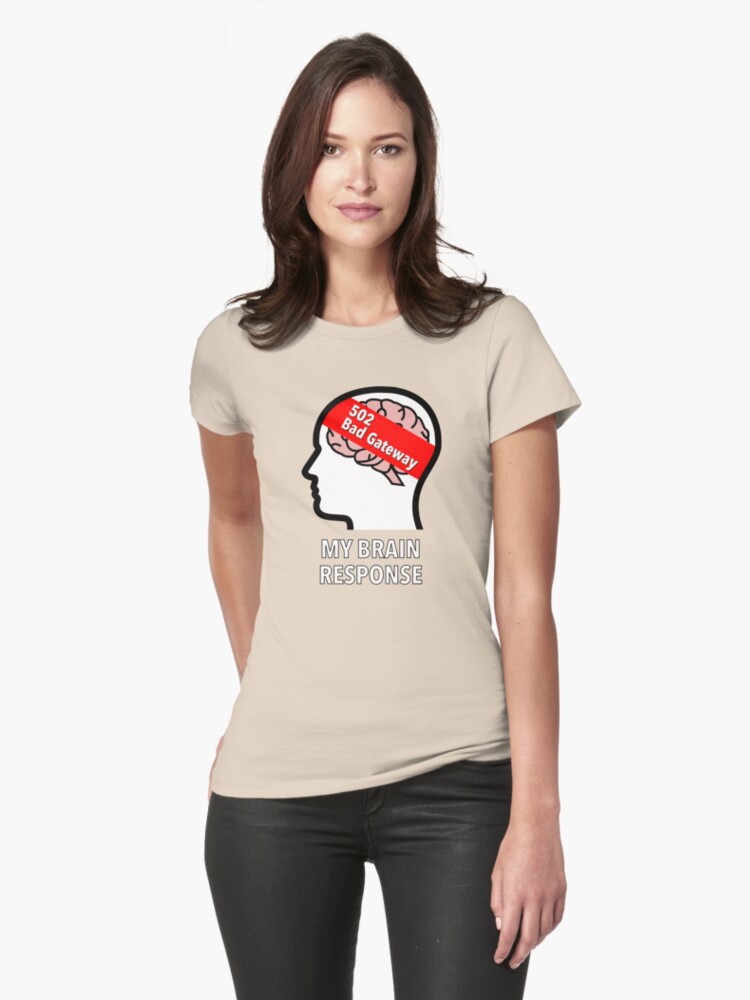 My Brain Response: 502 Bad Gateway Fitted T-Shirt product image