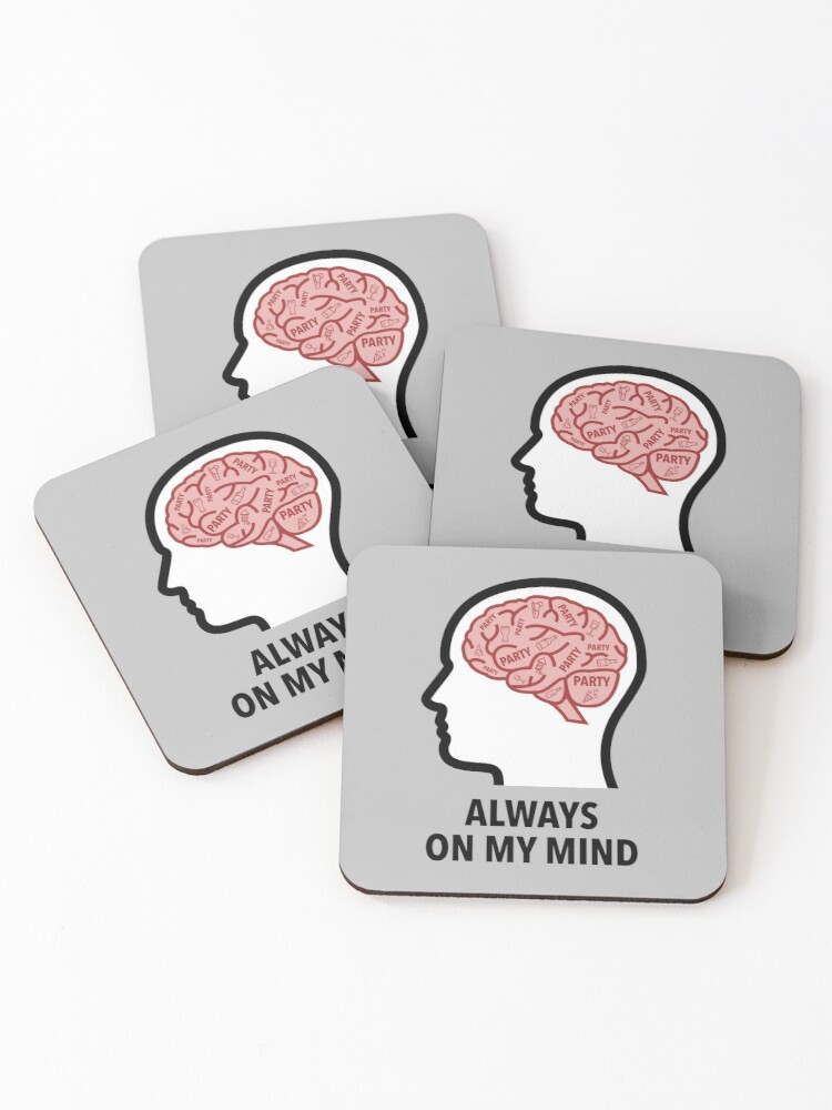Party Is Always On My Mind Coasters (Set of 4) product image