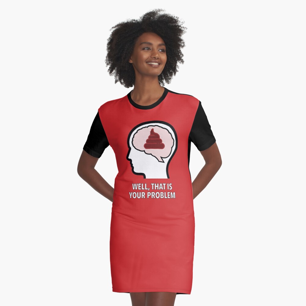 Empty Head - Well, That Is Your Problem Graphic T-Shirt Dress